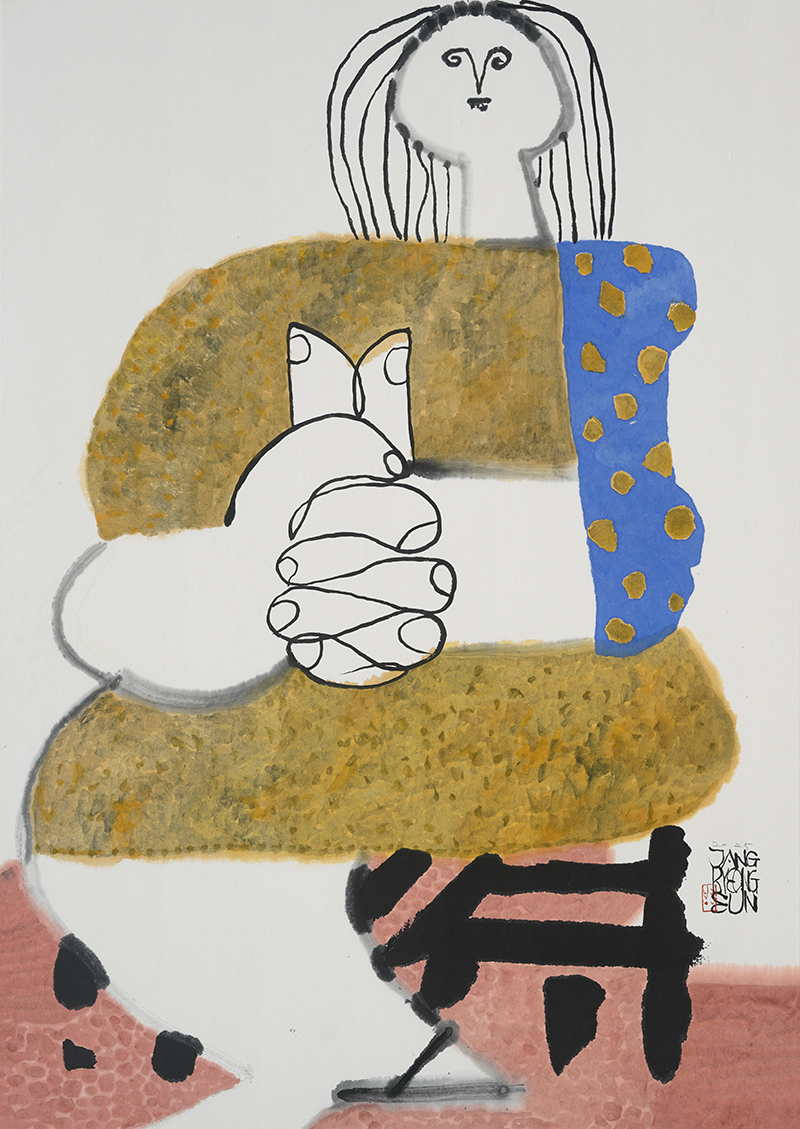 Jang Byeong Eun · Eastbrush · 张炳彥 · figure · ink_and_light_color_on_paper · 841mm_x_594mm · 2025